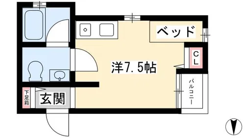 ハイムノルドステン【205号室】の間取り