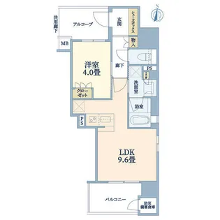 レ・ジェイド上本町【8階】の間取り