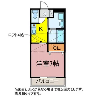 ガーデンコートOHSHIMIZU【203号室】の間取り