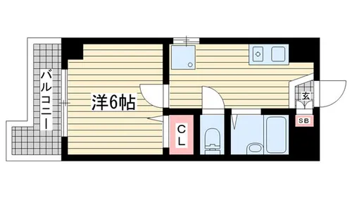 メゾンサンノース【606号室】の間取り