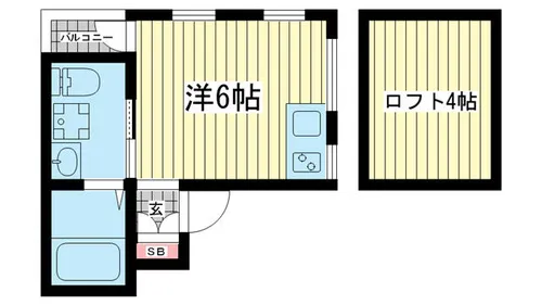 パロス山本通り【201号室】の間取り