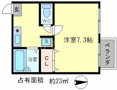 1Kの間取り画像