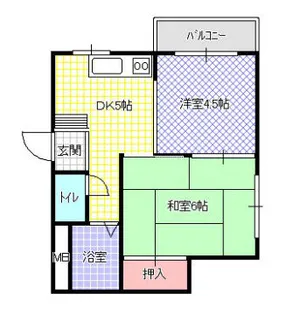 ハイデンス石津【101号室】の間取り