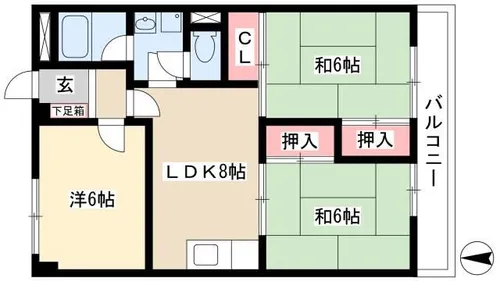 中村パークビル【3階】の間取り