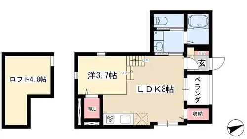 CASA FIORE浅間町【1階】の間取り