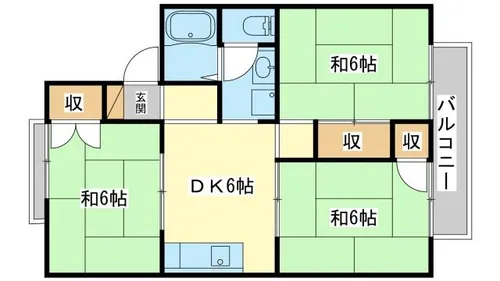 メゾンルミエールB棟【B201号室】の間取り