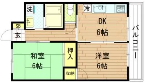 ファミーユ勝山【2階】の間取り