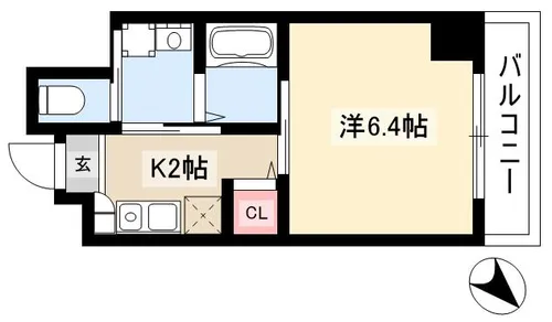 ワイズタワー新栄【4階】の間取り