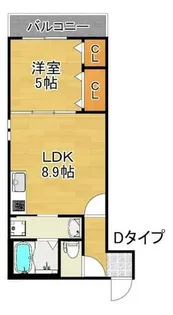 フジパレス住吉遠里小野【1階】の間取り