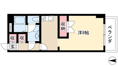 クリスタルコート【1階】の間取り