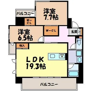 ラ フルール 覚王山【5階】の間取り