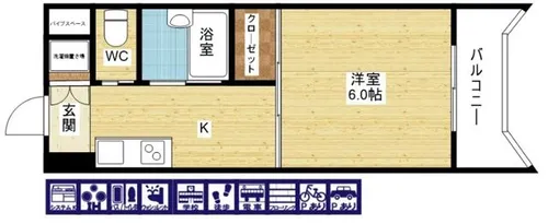 FIVETWO【7階】の間取り