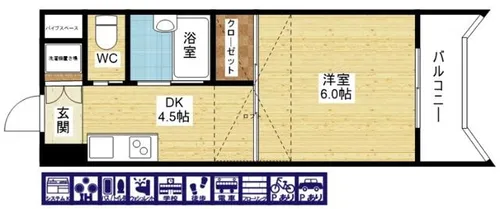 FIVETWO【8階】の間取り