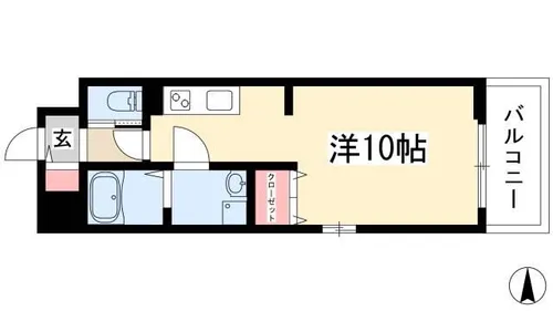 レジデンスSUN.K【5階】の間取り