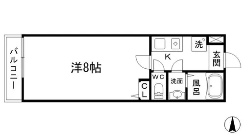京都府京都市上京区御前通下立売下る下之町【マンション】の間取り