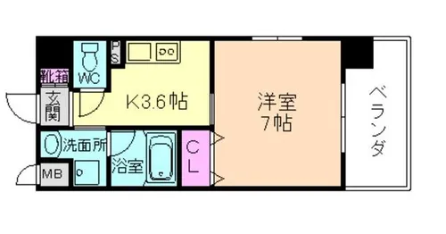 ROHIRUTE福島【4階】の間取り
