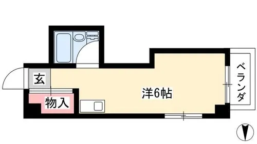 ヴィラカレッジウエスト【309号室】の間取り