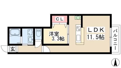 ハウス北原【2階】の間取り