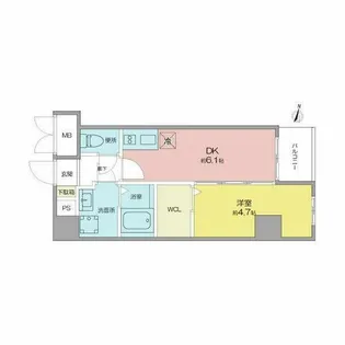 愛知県名古屋市昭和区白金1丁目【マンション】の間取り