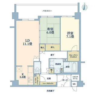 レフィナード嵐山【5階】の間取り