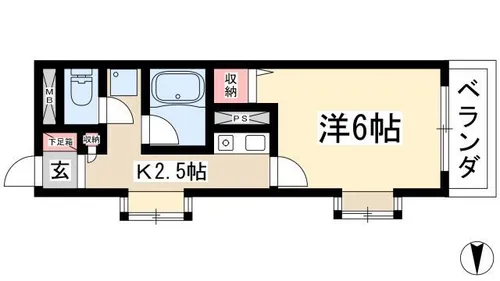 メゾン・ド・上社【201号室】の間取り
