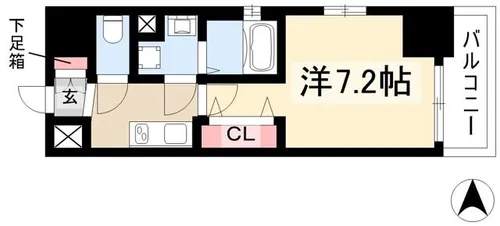 ワールドアイ名古屋城北【0406号室】の間取り