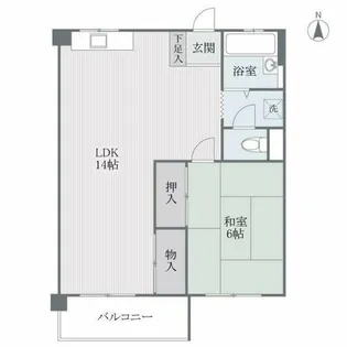 第2長尾団地【303号室】の間取り