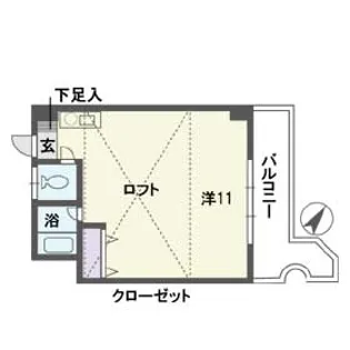 クレール平和【5階】の間取り