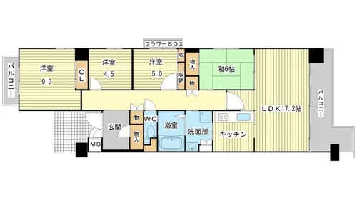 キャッスルコート飯田【4階】の間取り