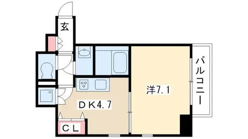 レジディア高岳【15階】の間取り