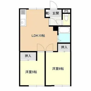マンションやすらぎ【1号室】の間取り