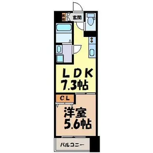 プラージュ大曽根【1階】の間取り