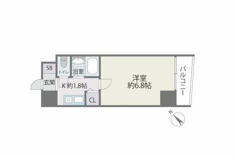 レキシントンスクエア駅南【701号室】の間取り