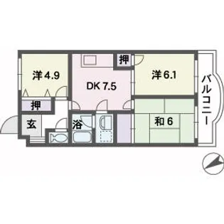 3DKの間取り画像