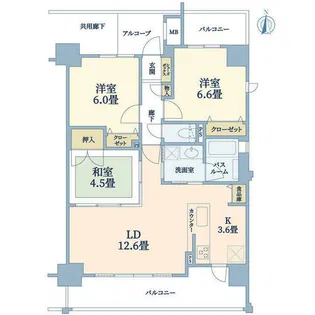 ミラージュパレス豊中服部天神【3階】の間取り