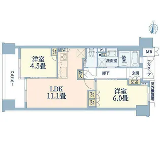 ブランズ京都河原町【6階】の間取り