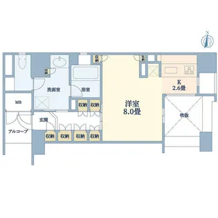 ルネ南船場フレックスコンフォート【3階】の間取り