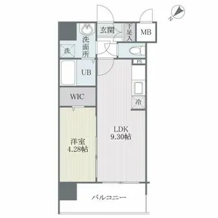 モダンパラッツォ博多rivaⅡ【701号室】の間取り