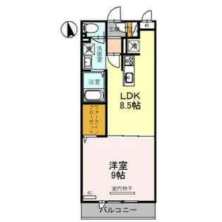 パティオ鳳【2階】の間取り