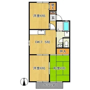 ル・ロワール B棟【2階】の間取り