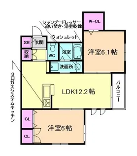 Rurban396【201号室】の間取り