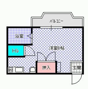 サザンクロス萱島南【201号室】の間取り