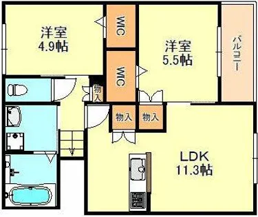 ルポンドペルル【202号室】の間取り