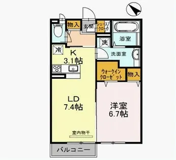 シャーロット壱番館【2階】の間取り