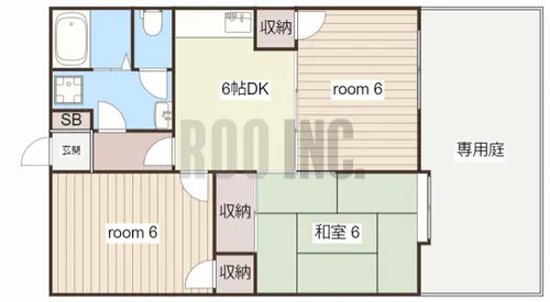 AMBER PEARL【102号室】の間取り