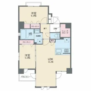 SOLEiL大濠公園南【201号室】の間取り
