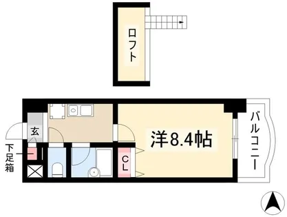 現代ハウス新栄【1102号室】の間取り