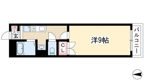 サンハイツ春岡【4B号室】の間取り