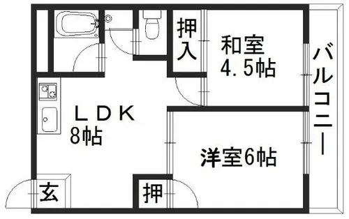 市ノ前ハイツ【3階】の間取り