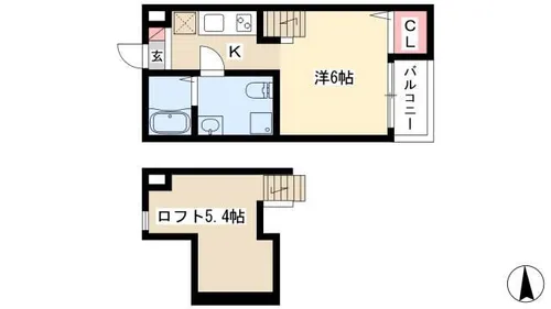 有縁【2階】の間取り